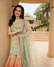 Faiza Saqlain AYA Embroidered Luxury Lawn Unstitched 3Pc Suit - ELDIRА