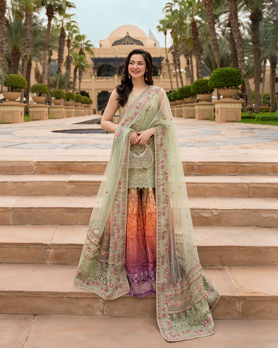 Faiza Saqlain AYA Embroidered Luxury Lawn Unstitched 3Pc Suit - ELDIRА