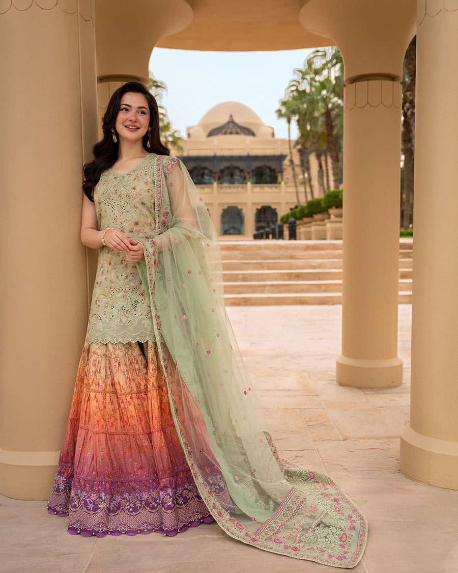 Faiza Saqlain AYA Embroidered Luxury Lawn Unstitched 3Pc Suit - ELDIRА