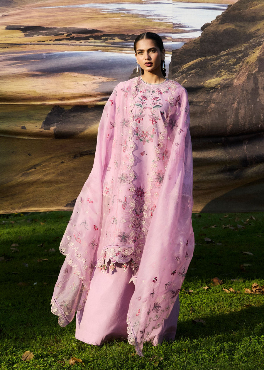 Hussain Rehar ZAN Unstitched Embroidered Lawn 3Pc Suit - Elfa