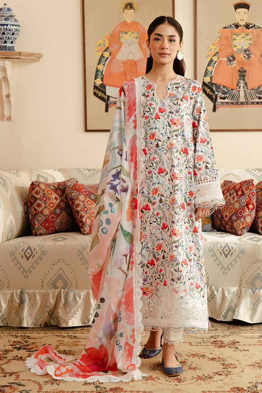 Afrozeh Malina Embroidered Luxury Lawn Unstitched 3Pc Suit AL-24-V3-06 ELIRA