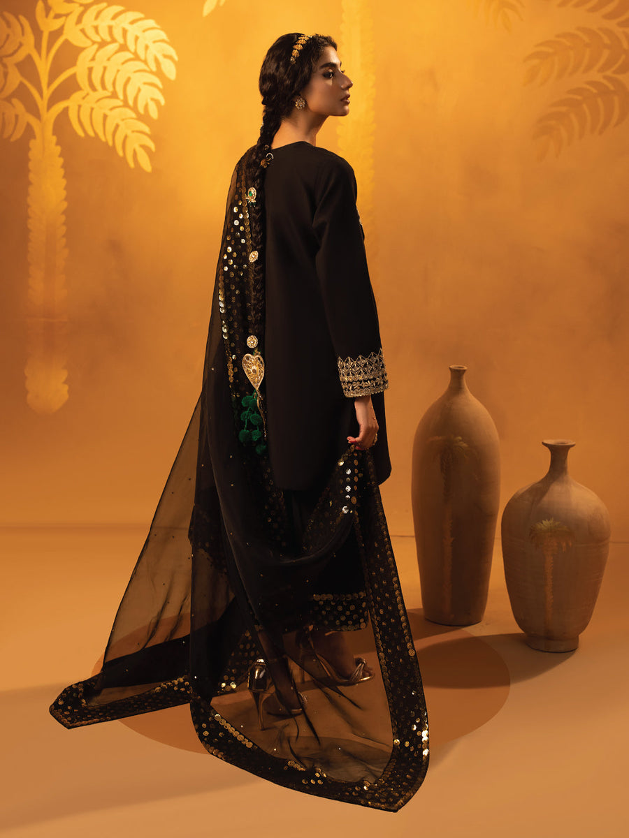 Faiza Faisal Signature Festive Pret Thai Silk 3Pc Suit - Elke