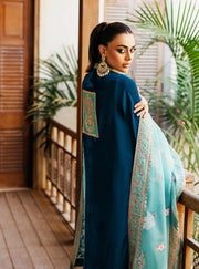 Zainab Chottani Embroidered Velvet Unstitched 3Pc Suit - Elsa