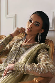 Emral Elyshia Embroidered Organza Unstitched 3Pc Suit D-01 Ember