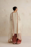 Farasha Luxury Formal Embroidered Chiffon Unstitched 3Pc Suit - Ember Blush