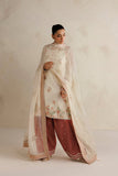 Farasha Luxury Formal Embroidered Chiffon Unstitched 3Pc Suit - Ember Blush