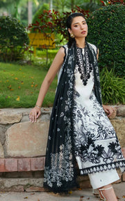 Asifa & Nabeel Meraki Embroidered Viscose Unstitched 3Pc Suit - Ember Glow
