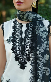 Asifa & Nabeel Meraki Embroidered Viscose Unstitched 3Pc Suit - Ember Glow