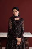 Farasha Fiorella Embroidered Chiffon Unstitched 3Pc Suit - Ember Veil