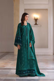 Noor by Saadia Asad Embroidered Khaddar Unstitched 3Pc Suit D-02 Emerald Reverie
