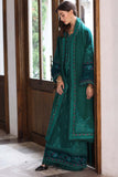 Noor by Saadia Asad Embroidered Khaddar Unstitched 3Pc Suit D-02 Emerald Reverie