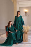 Noor by Saadia Asad Embroidered Khaddar Unstitched 3Pc Suit D-02 Emerald Reverie