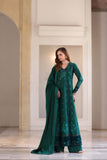 Noor by Saadia Asad Embroidered Khaddar Unstitched 3Pc Suit D-02 Emerald Reverie