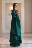 Noor by Saadia Asad Embroidered Khaddar Unstitched 3Pc Suit D-02 Emerald Reverie