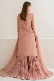 Farasha Luxury Formal Embroidered Chiffon Unstitched 3Pc Suit - Emily