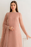 Farasha Luxury Formal Embroidered Chiffon Unstitched 3Pc Suit - Emily