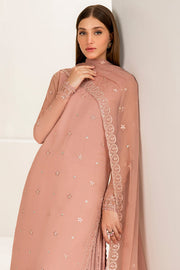Farasha Luxury Formal Embroidered Chiffon Unstitched 3Pc Suit - Emily