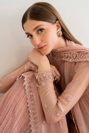 Farasha Luxury Formal Embroidered Chiffon Unstitched 3Pc Suit - Emily