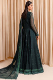 Farasha Luxury Formal Embroidered Chiffon Unstitched 3Pc Suit - Enchanted Sage