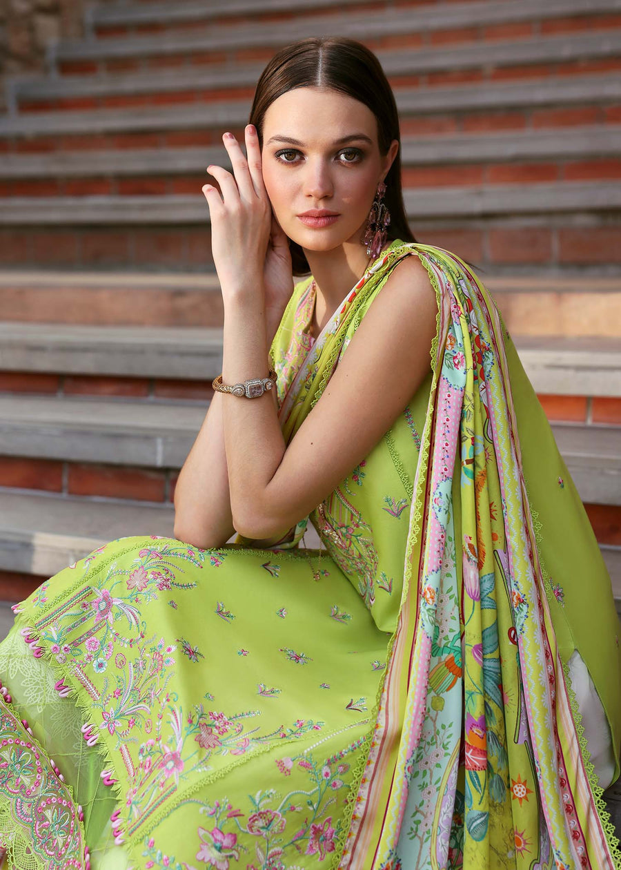 Kanwal Malik Zaina Embroidered Lawn Unstitched 3Pc Suit - ERNA