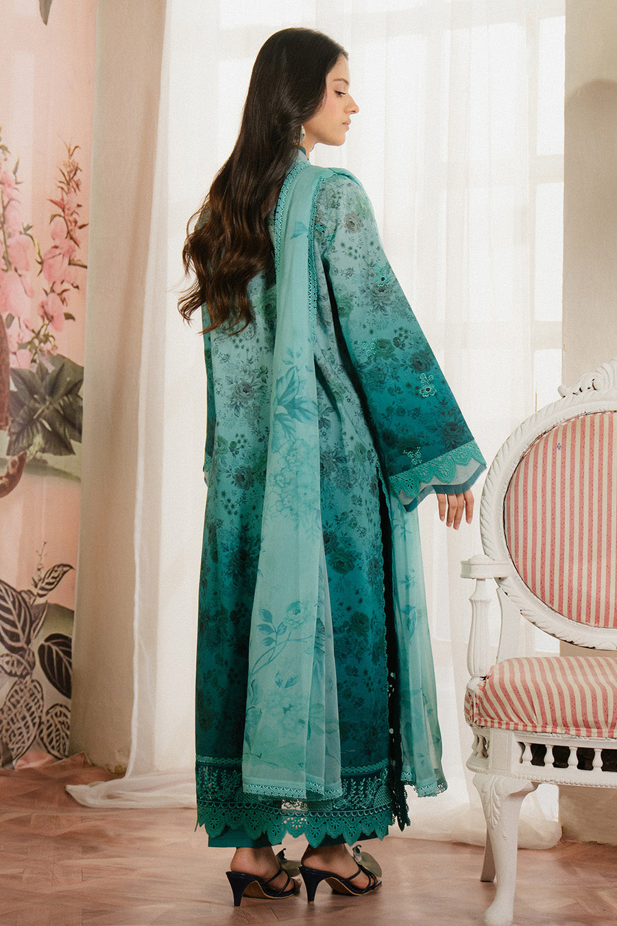Ayzel Armelia Unstitched Printed Lawn 3Pc Suit AL-25-V1-09 Esmera