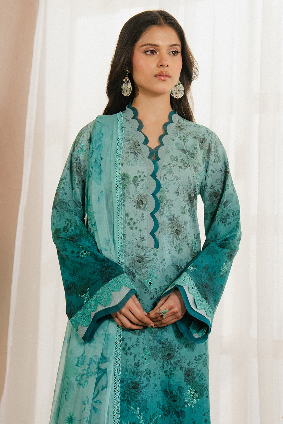 Ayzel Armelia Unstitched Printed Lawn 3Pc Suit AL-25-V1-09 Esmera