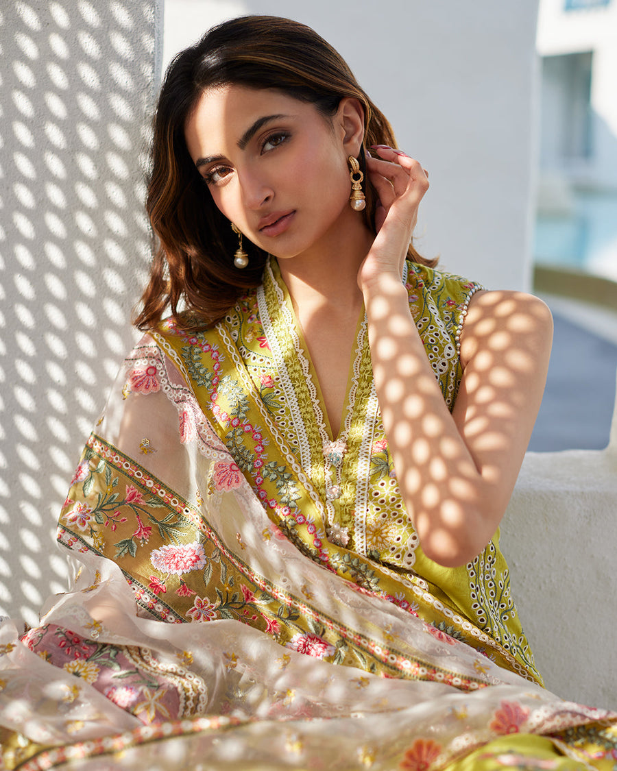Liliana by Faiza Saqlain Embroidered Lawn Unstitched 3Pc Suit - Estera