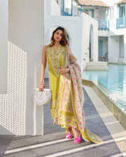 Liliana by Faiza Saqlain Embroidered Lawn Unstitched 3Pc Suit - Estera
