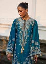 Hussain Rehar Luxury Lawn Unstitched Embroidered 3Pc Suit D-06 Eupic