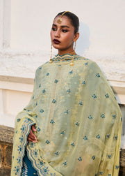 Hussain Rehar Luxury Lawn Unstitched Embroidered 3Pc Suit D-06 Eupic