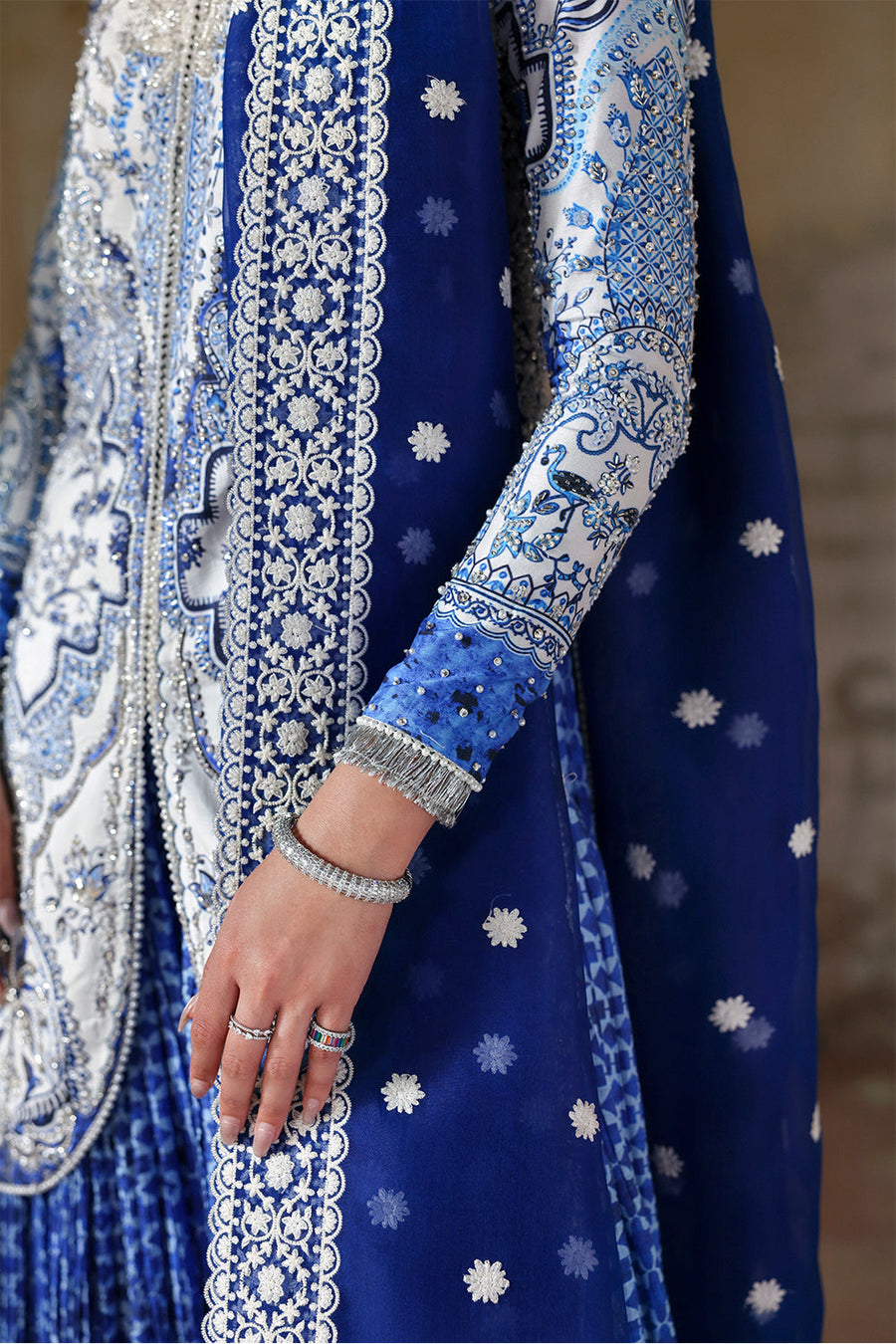 Soraya Lumene Embroidered Silk Unstitched 3Pc Suit - Evadia
