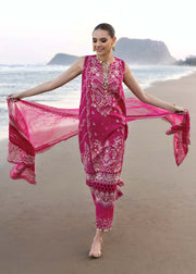 Kanwal Malik Elysia Embroidered Lawn Unstitched 3Pc Suit - EVALINE