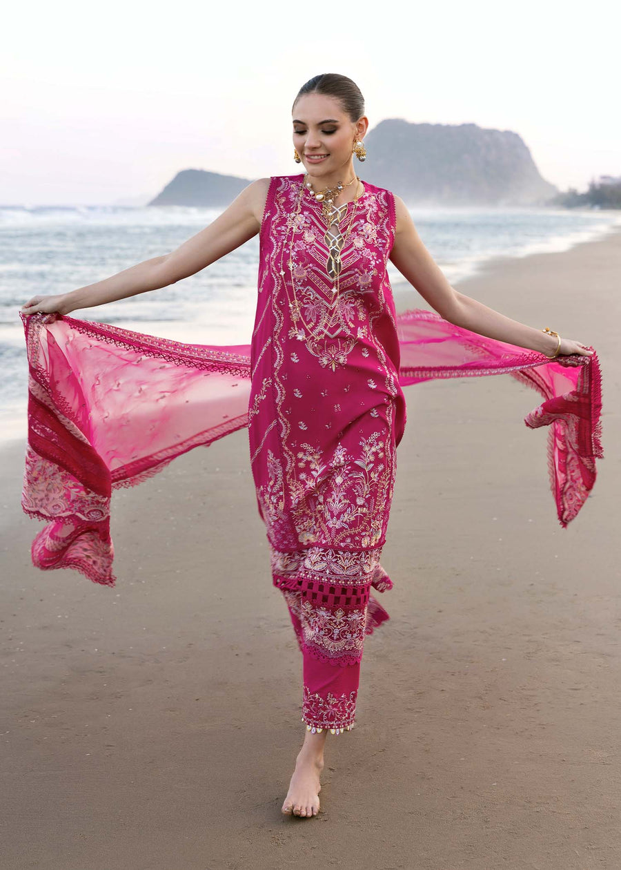 Kanwal Malik Elysia Embroidered Lawn Unstitched 3Pc Suit - EVALINE