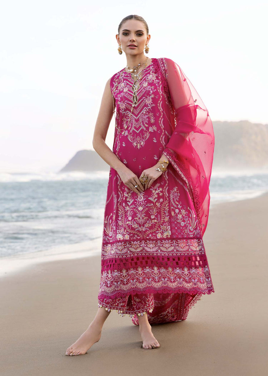 Kanwal Malik Elysia Embroidered Lawn Unstitched 3Pc Suit - EVALINE