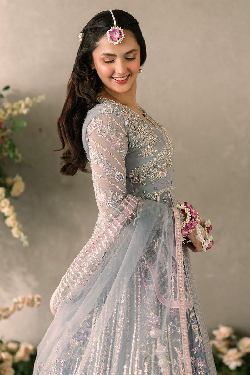 Mushq Mastani Evening Embroidered Chiffon Unstitched 3Pc Suit MCH-09 EZZA
