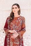 Ramsha Embroidered Chiffon Unstitched 3 Piece Suit F-2303