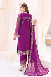 Ramsha Embroidered Chiffon Unstitched 3 Piece Suit F-2307
