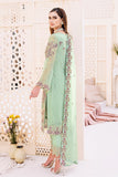 Ramsha Embroidered Chiffon Unstitched 3 Piece Suit F-2309