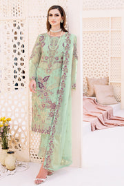 Ramsha Embroidered Chiffon Unstitched 3 Piece Suit F-2309