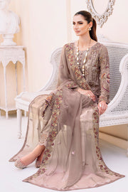 Ramsha Embroidered Chiffon Unstitched 3 Piece Suit F-2311