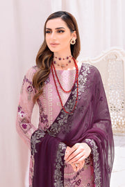 Ramsha Embroidered Chiffon Unstitched 3 Piece Suit F-2312