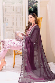 Ramsha Embroidered Chiffon Unstitched 3 Piece Suit F-2312