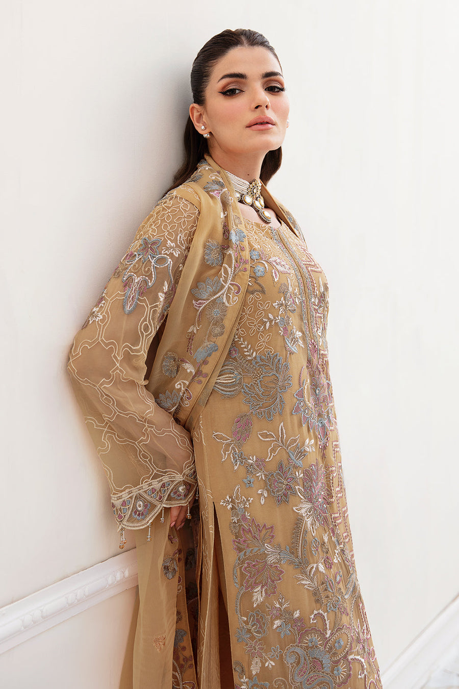Ramsha Unstitched Embroidered Luxury Chiffon 3 Piece Suit F-2402
