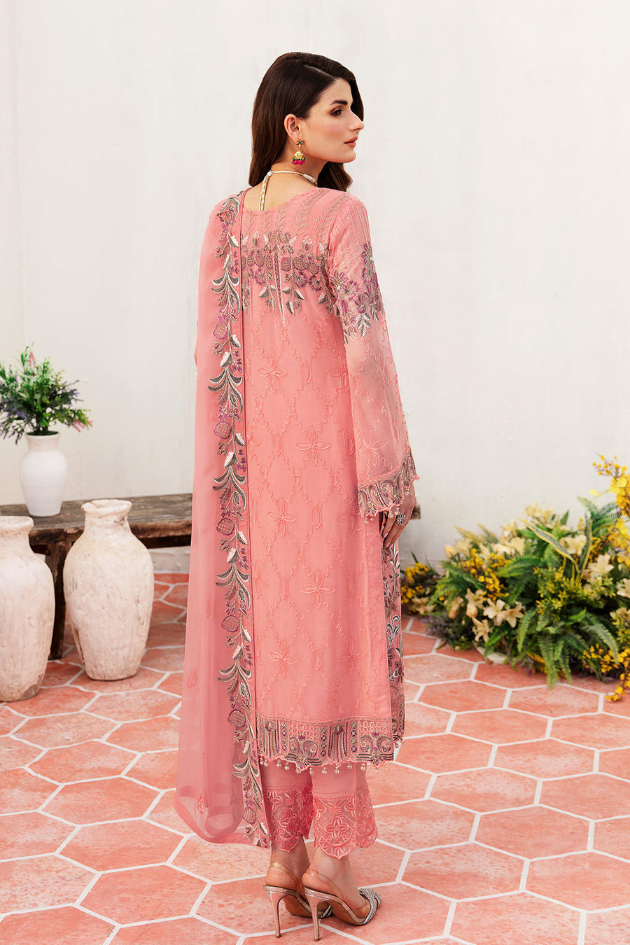 Ramsha Unstitched Embroidered Luxury Chiffon 3 Piece Suit F-2411