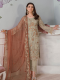Ramsha Unstitched Embroidered Luxury Chiffon 3 Piece Suit F-2505