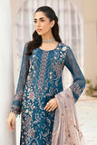 Ramsha Embroidered Luxury Chiffon Unstitched 3Pc Suit F-2602