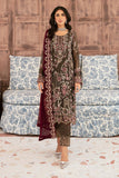 Ramsha Embroidered Luxury Chiffon Unstitched 3Pc Suit F-2604