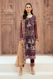 Ramsha Embroidered Luxury Chiffon Unstitched 3Pc Suit F-2608