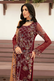 Ramsha Embroidered Luxury Chiffon Unstitched 3Pc Suit F-2612