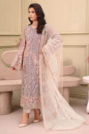 Ramsha Chiffon Vol-27 Unstitched Embroidered 3Pc Suit F-2712